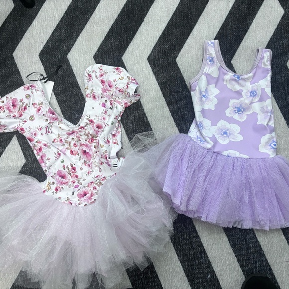 DanzNMotion Other - DanzNMotion & Danse De Paris Floral Tutu Leotards | Size 2-4 & 4